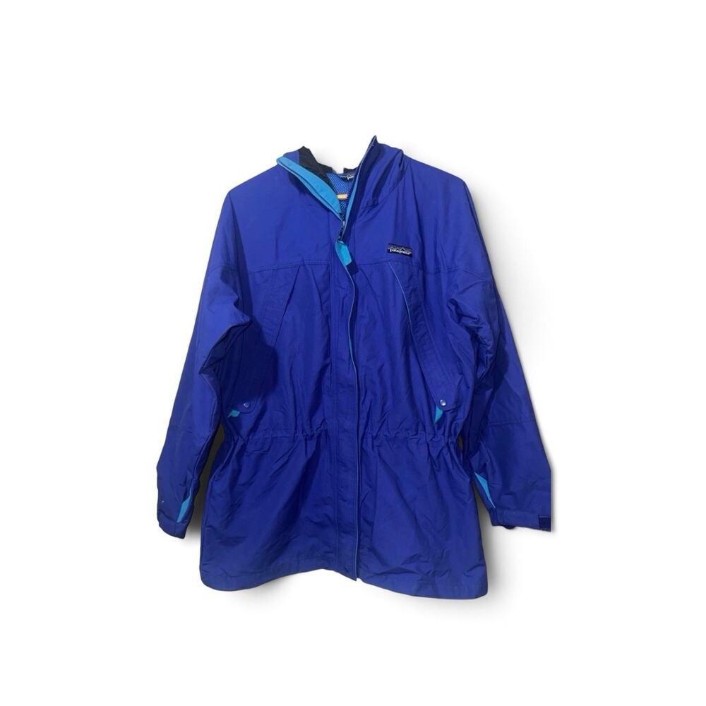 Y2K Vintage 1990's PATAGONIA STORM Drawstring Outdoor Rain Coat Hiking Jacket